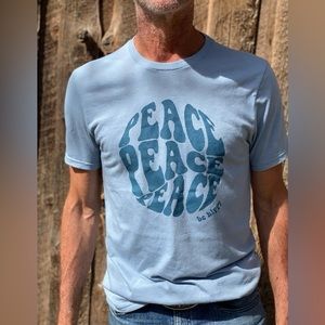 NWT BE HIPPY Eco Peace Peace Peace Tee